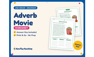 Adverb Movie Worksheet – 2nd Grade Adverbs Practice + Answer Key