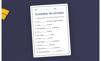 Adverb of Frequency Grammar Worksheet in French - Adverbe de Fréquence