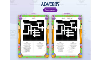 Adverbs Crossword Printable | Vocabulary Worksheet
