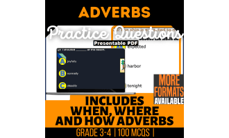 Adverbs Practice Questions - Grades 3-4 Grammar (Presentable PDF)