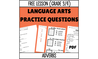 Adverbs Sample Lesson Grades 3-4 Grammar (PDF)