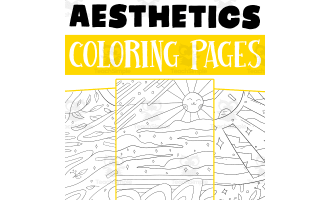 Aesthetic Coloring Pages Worksheet Activity