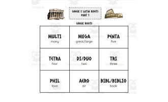 Affix Lists: Greek - Latin - Anglo
