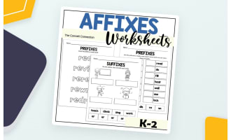 Affixes Worksheets for Prefixes and Suffixes K-2