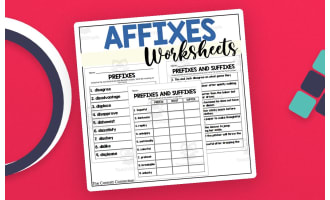 Affixes Worksheets for Prefixes and Suffixes