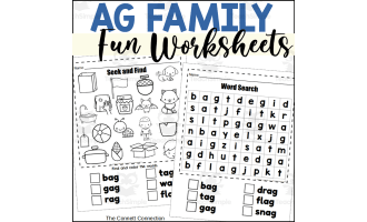 AG Word Family Fun Worksheets