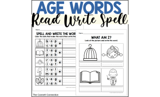 AGE Words Worksheets Read Write and Spell