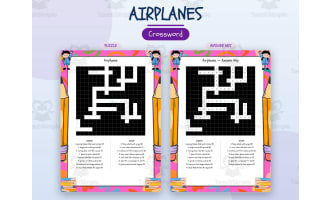 Airplanes Crossword Printable | Vocabulary Worksheet
