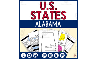 Alabama State Unit Study (Capital, Bird, Flower, Flag, Animal)