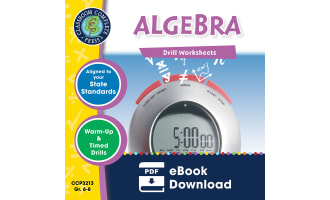 Algebra - Drill Sheets Gr. 6-8