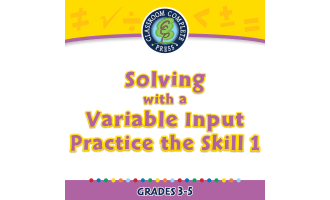 Algebra: Equations - Solving with a Variable Input - Practice the Skill 1 - FLASH-MAC