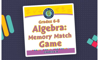 Algebra: Memory Match Game for 6th-8th | MAC Software