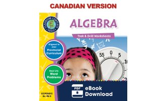 Algebra - Task & Drill Sheets Gr. PK-2 - Canadian Content