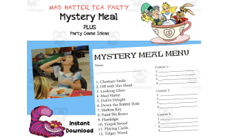 Alice in Wonderland Mystery Meal Party Kit