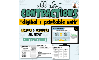 All About Contractions | Print & Digital Grammar Unit