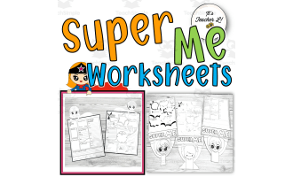 All About Me - Back To School Worksheets (Superhero Themed)