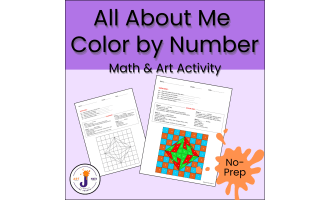 All About Me Color by Number Code Op Art | Back to School Activity