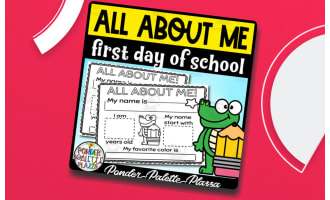All about Me - First Day of School Activity