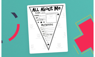 All About Me Pennant - Google Slides Version