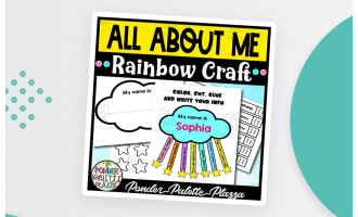 All About Me Rainbow Craft - Back to School