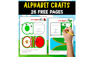ALPHABET CRAFTS | 26 FREE PAGES