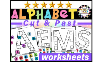 Alphabet Cut and Past  | Beginning Letter Sounds Cut and Past