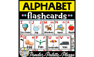 Alphabet Flashcards - Uppercase and Lowercase Letters - ABC Cards