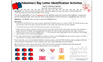 Alphabet Identification Game & Activities: Valentine's Day Themed