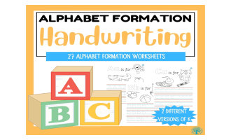 Alphabet Letter Formation Support Worksheets