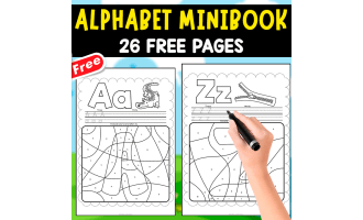 ALPHABET MINIBOOK FOR TRACING | 26 PAGES