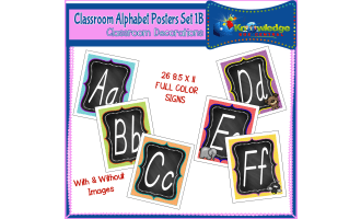 Alphabet Posters Set 1B  - Classroom Decorations - EBOOK