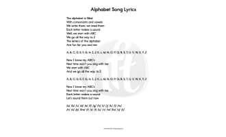 Alphabet Songs Lyrics