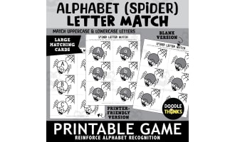 Alphabet Spider Letter Match Uppercase & Lowercase Matching Game