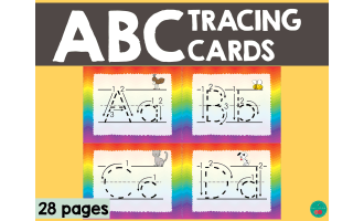 Alphabet Tracing: Rainbow Theme