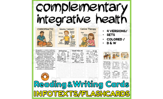 Alternative Complementary Integrative Health Reading Writing Cards 2