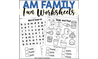 AM Word Family Fun Worksheets