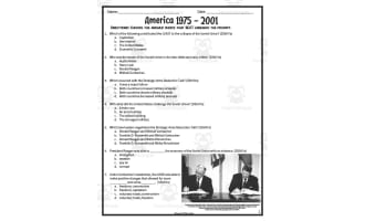 America 1975-2001 Assessment Study Guide
