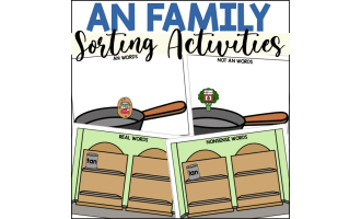 AN Word Family Sorting Activities