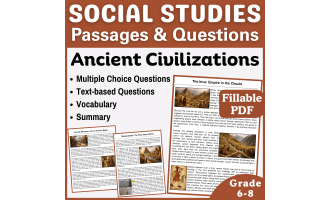 Ancient Civilizations: Social Studies Reading Passages (Fillable PDF)