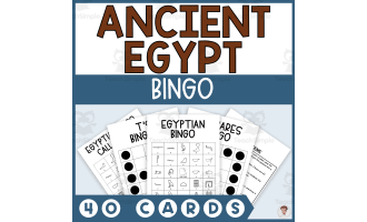 Ancient Egypt Bingo (40 Cards, 8 Ways to Win)