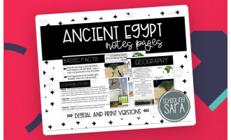 Ancient Egypt Social Studies Notes (Aligned to 3rd Grade VA SOLs)