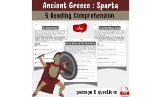 Ancient Greece : Sparta Reading Comprehension & Question Worksheet Gre