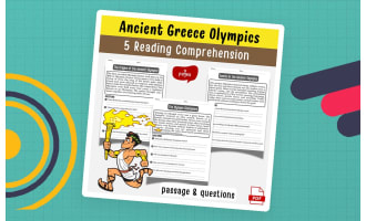 Ancient Greek Olympics Reading Comprehension passage & Question Worksh