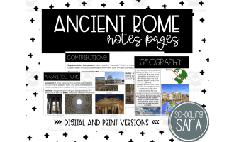 Ancient Rome Social Studies Notes (Aligned to 3rd Grade VA SOLs)