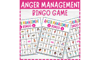 Anger Management Bingo, self-control, stress self-regulation activity