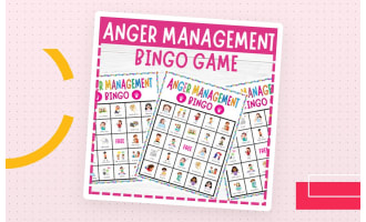 Anger Management Bingo, self-control, stress self-regulation activity