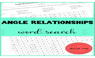 Angle Relationships Word Search