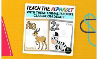 Animal Alphabet Poster: A Fun and Educational Tool for Kids.