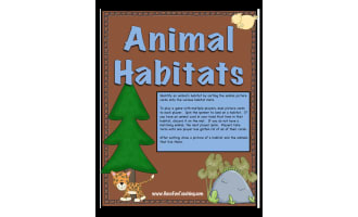 Animal Habitats Activity - Freshwater, Grasslands, Forest, Ocean