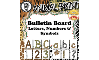 Animal Print Letters, Numbers & Symbols - Bulletin Board Decor